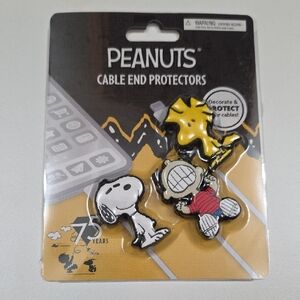 Peanuts Cable End Protectors - phone accessories -Black, White, Yellow, Red